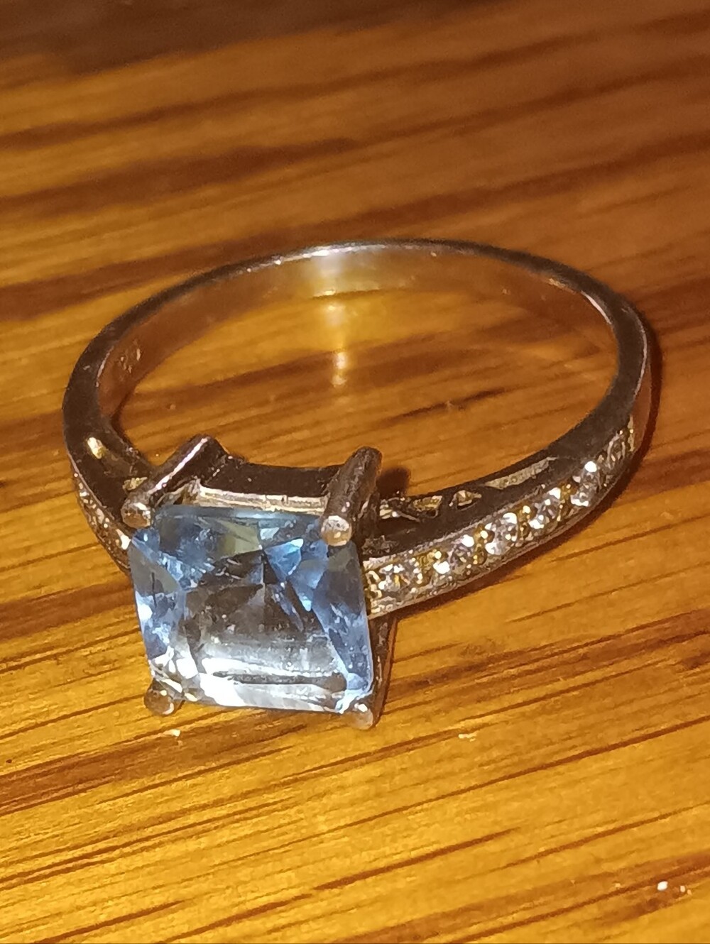 Vintage 925 & 4.2ct. Real Aquamarine Ring - Picture 5 of 16